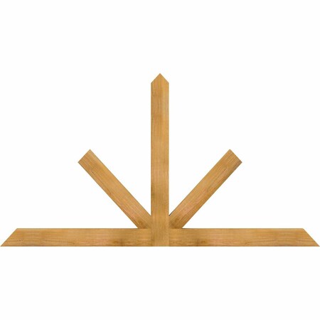 Ekena Millwork Saratoga Rough Sawn Timber Gable Bracket, Western Red Cedar, 72"W x 39"H x 2"D x 4"F, 13/12 Pitch GBW072X39X0204SAR00RWR